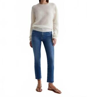 NEW AG JEANS mari high-rise crop jeans in alibi destructed